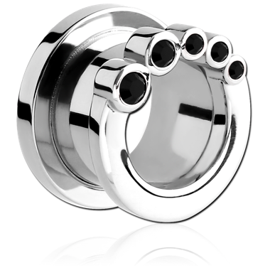 Black Optima Threaded Tunnels in Surgical Stainless Steel