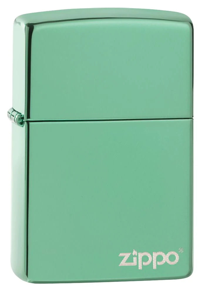 Classic High Polish Green with Logo Zippo
