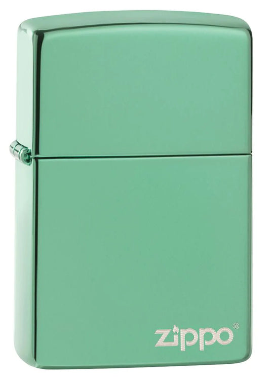 Classic High Polish Green with Logo Zippo