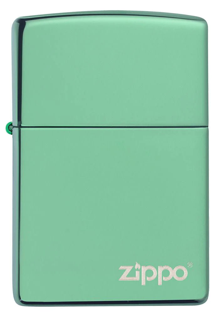 Classic High Polish Green with Logo Zippo