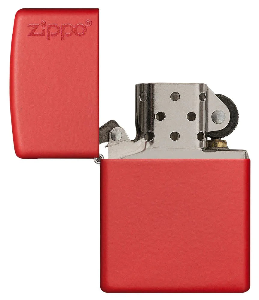 Classic Red Matte with Logo Zippo