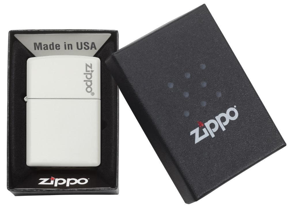 Classic White Matte with Logo Zippo
