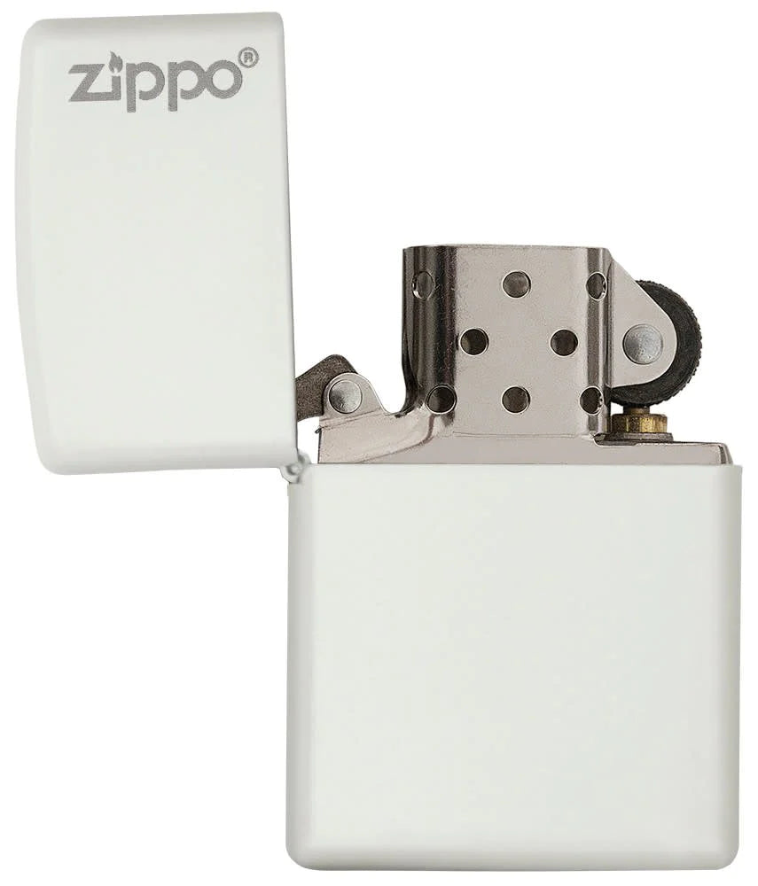 Classic White Matte with Logo Zippo