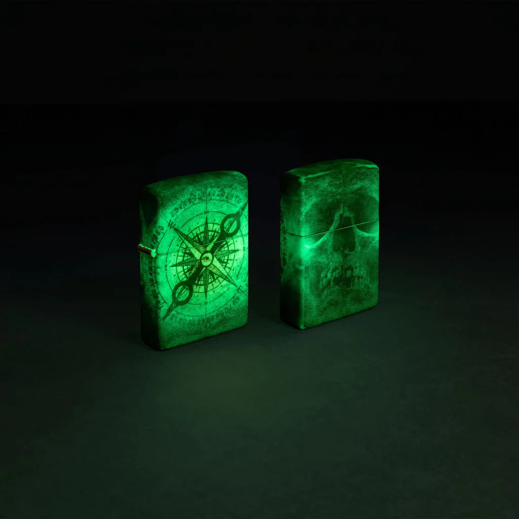 Compass Ghost Glow in the Dark Zippo