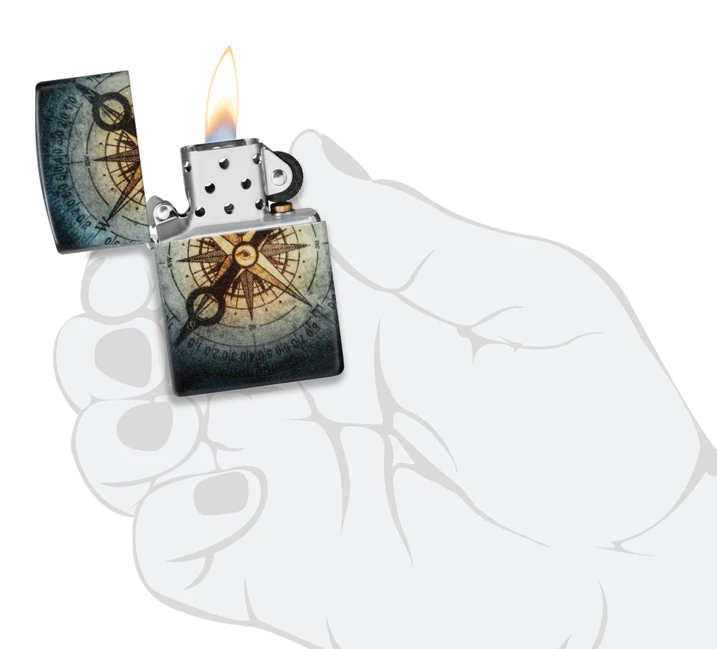 Compass Ghost Glow in the Dark Zippo