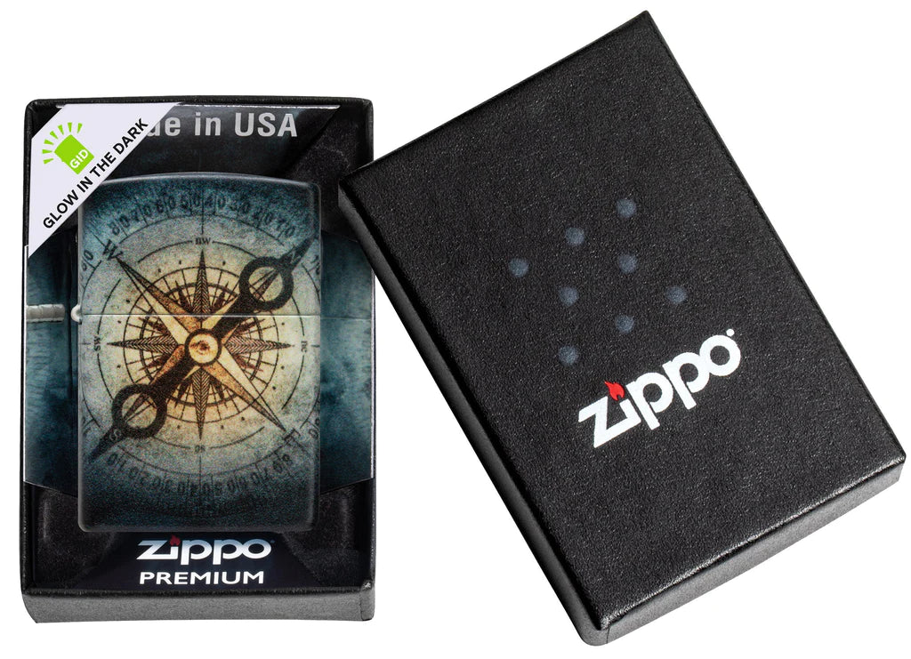 Compass Ghost Glow in the Dark Zippo