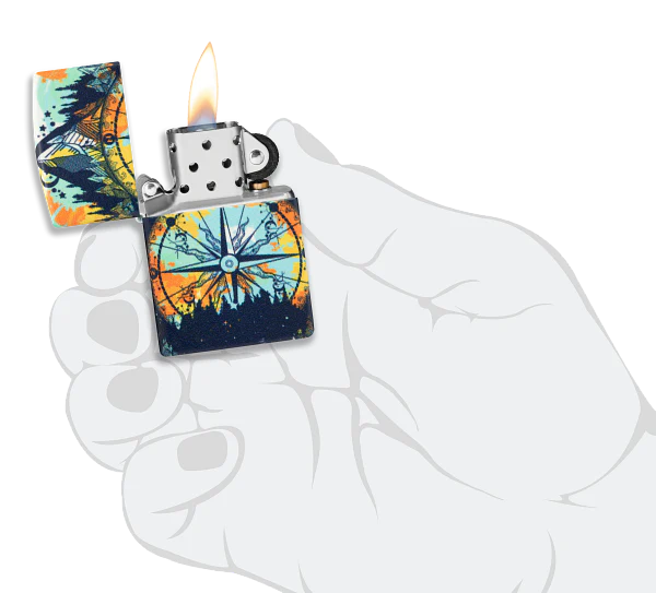 Glow in the Dark Compass Zippo