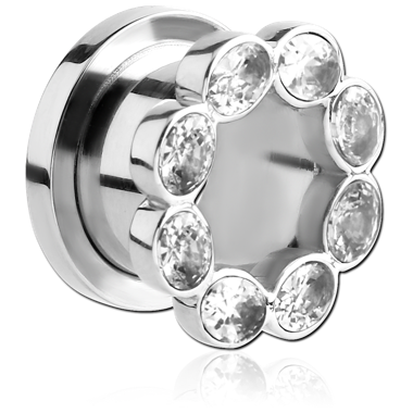 Cubic Zirconia Threaded Tunnels in Surgical Stainless Steel