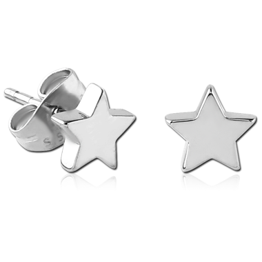 Star Earrings in Surgical Stainless Steel 01844 Big Dog Steel
