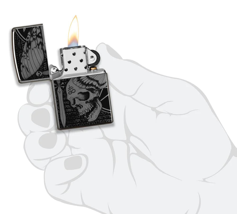 Ebony Hawkmoth Zippo