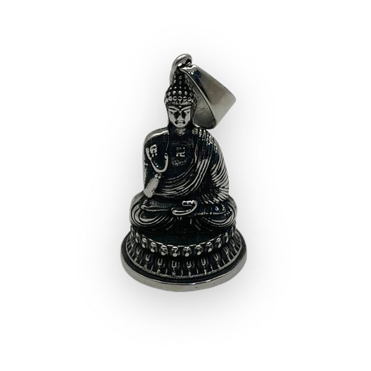 Gautam Buddha Pendant in Surgical Stainless Steel