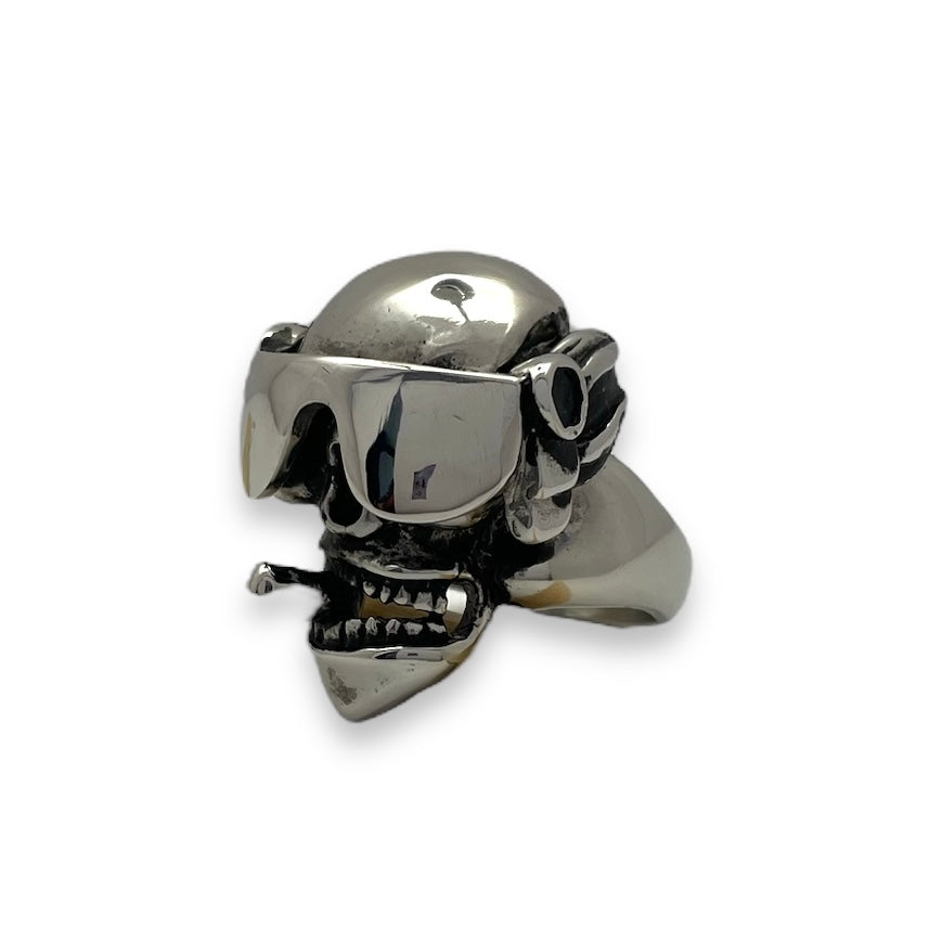Wasteland High Skull Stainless Steel Ring