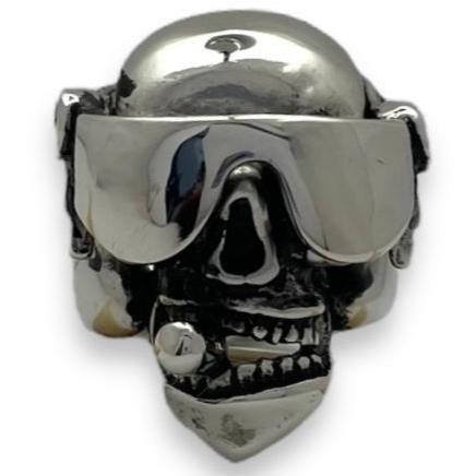 Wasteland High Skull Stainless Steel Ring