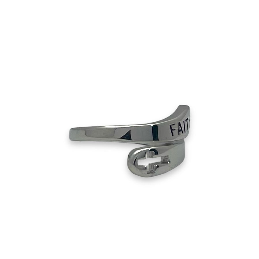 Faith Ring in Stainless Steel