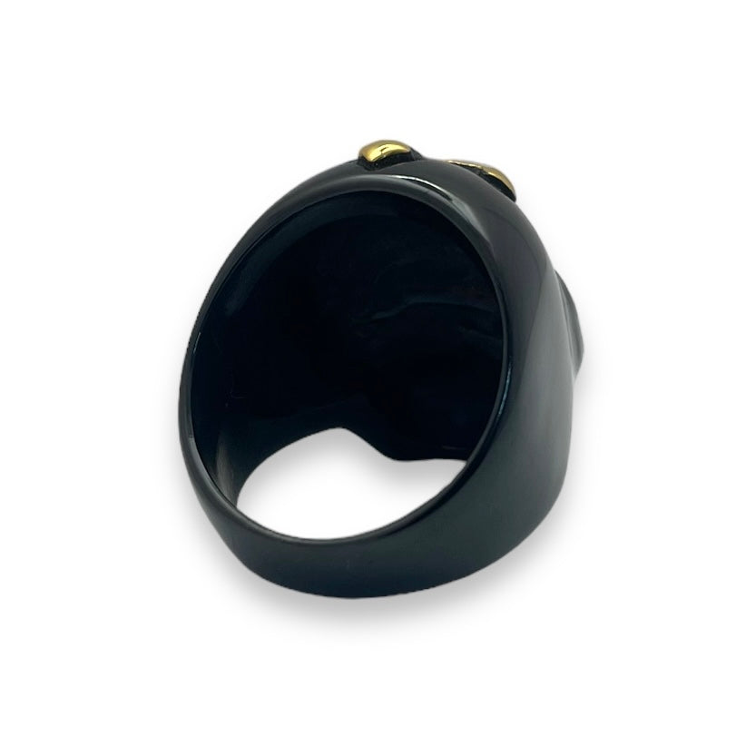 Or et Noir Skull Ring