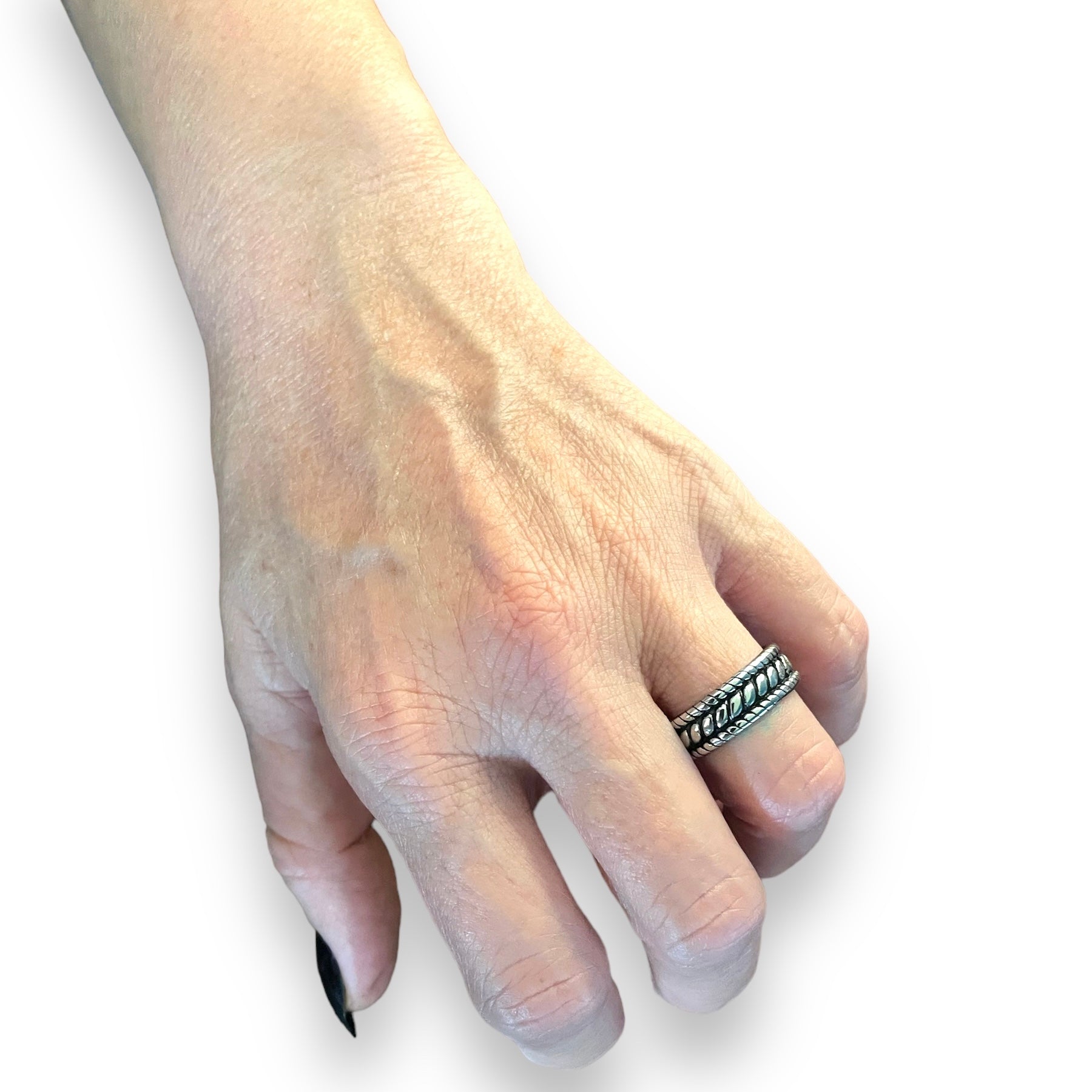 Rope Ring in Stainless Steel
