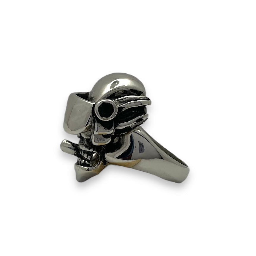 Wasteland High Skull Stainless Steel Ring