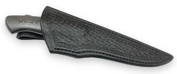 Carbon Black Hand Made Knife & Sheath
