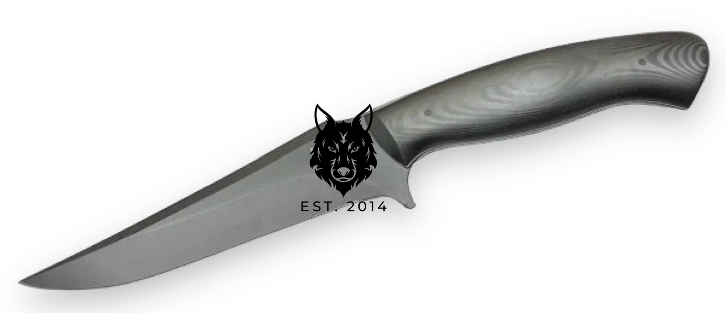 Carbon Black Hand Made Knife & Sheath