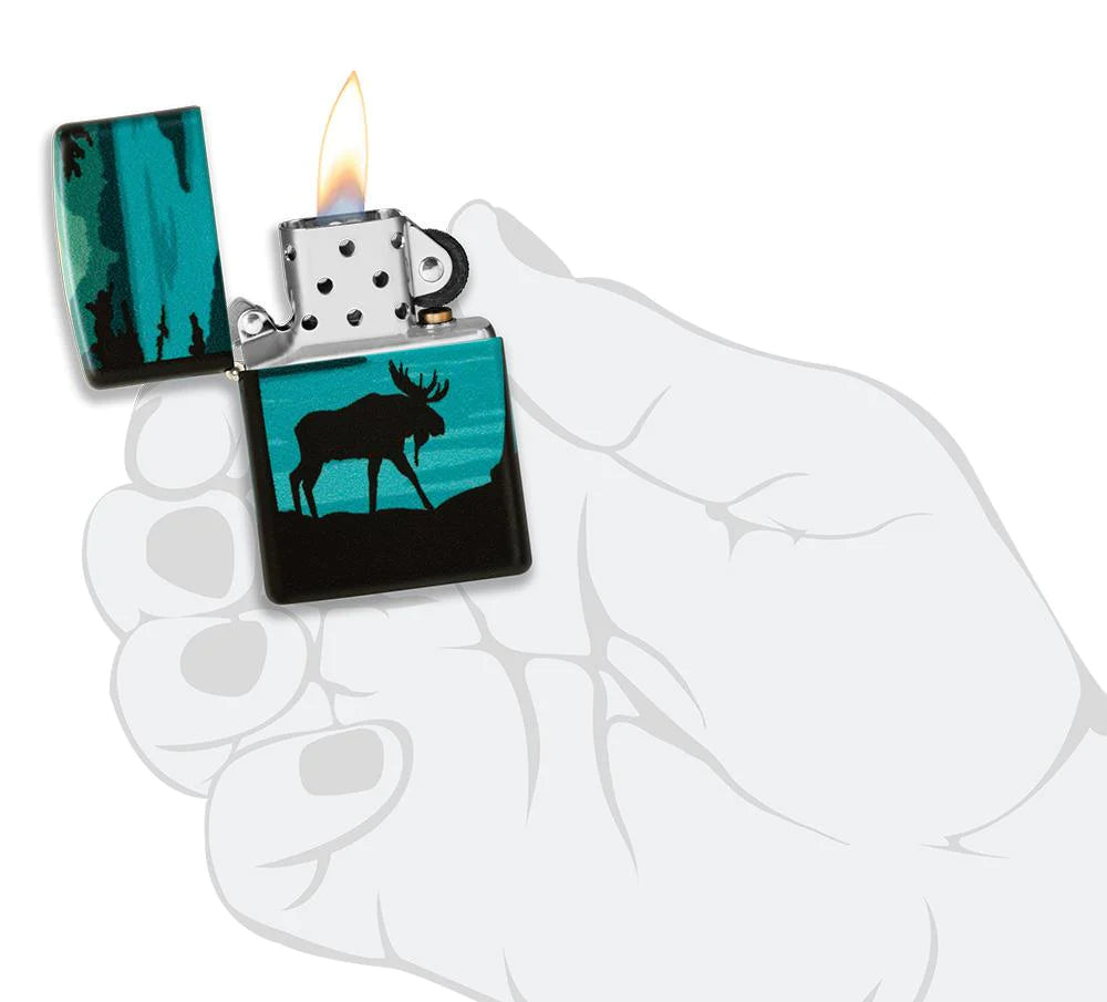 Moose Landscape Zippo