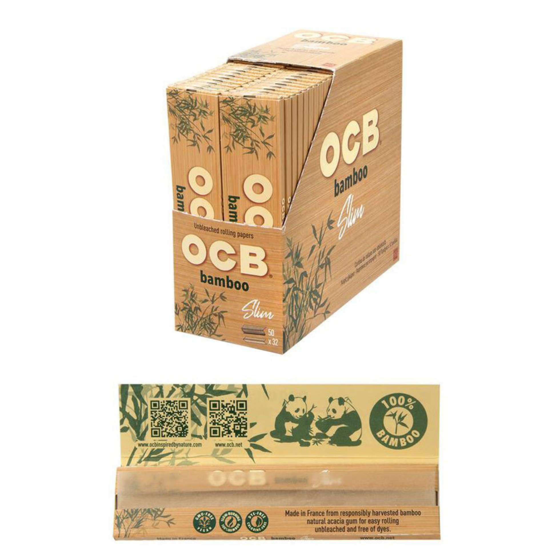 OCB Bamboo Slim Rolling Papers