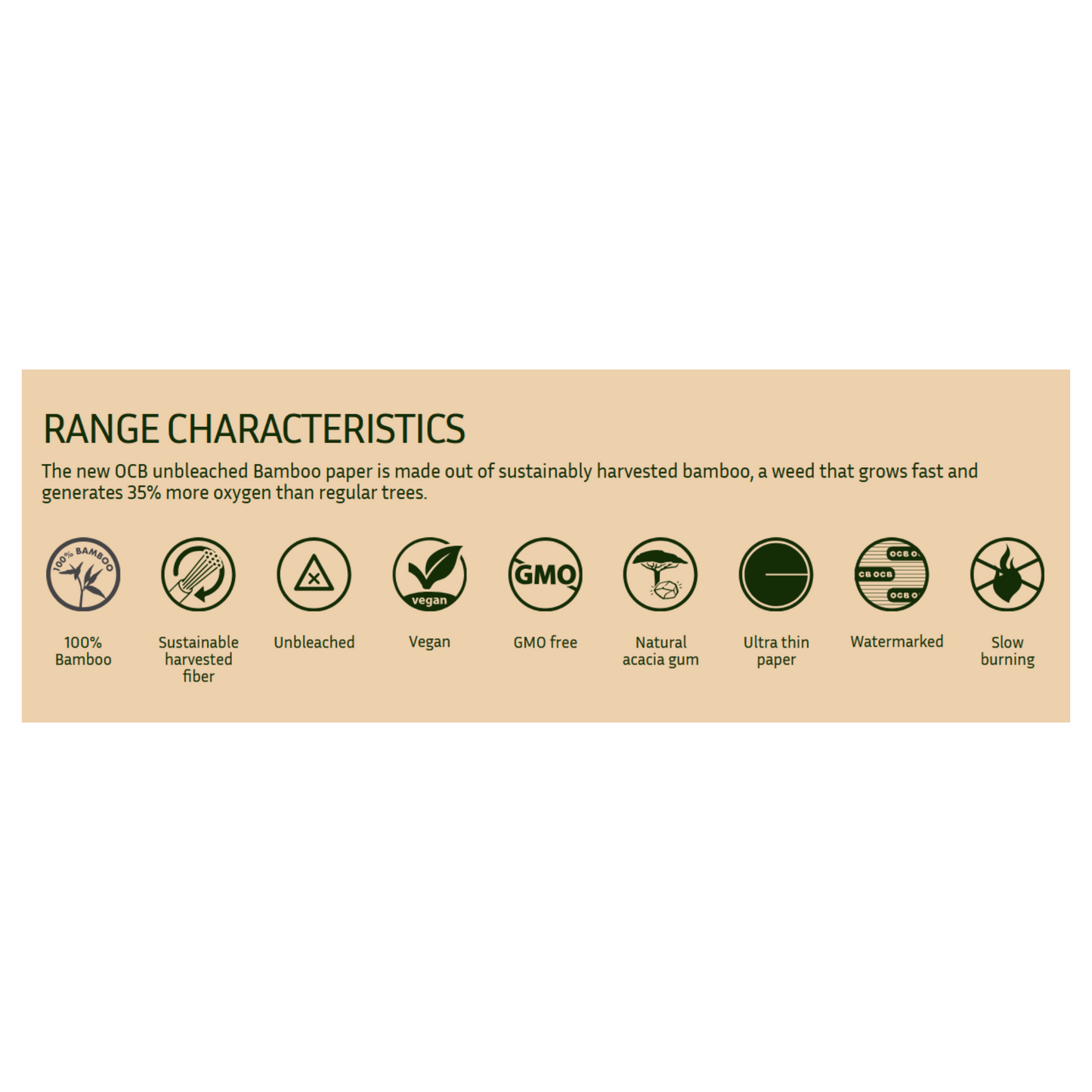OCB Bamboo Slim Rolling Papers with Filters