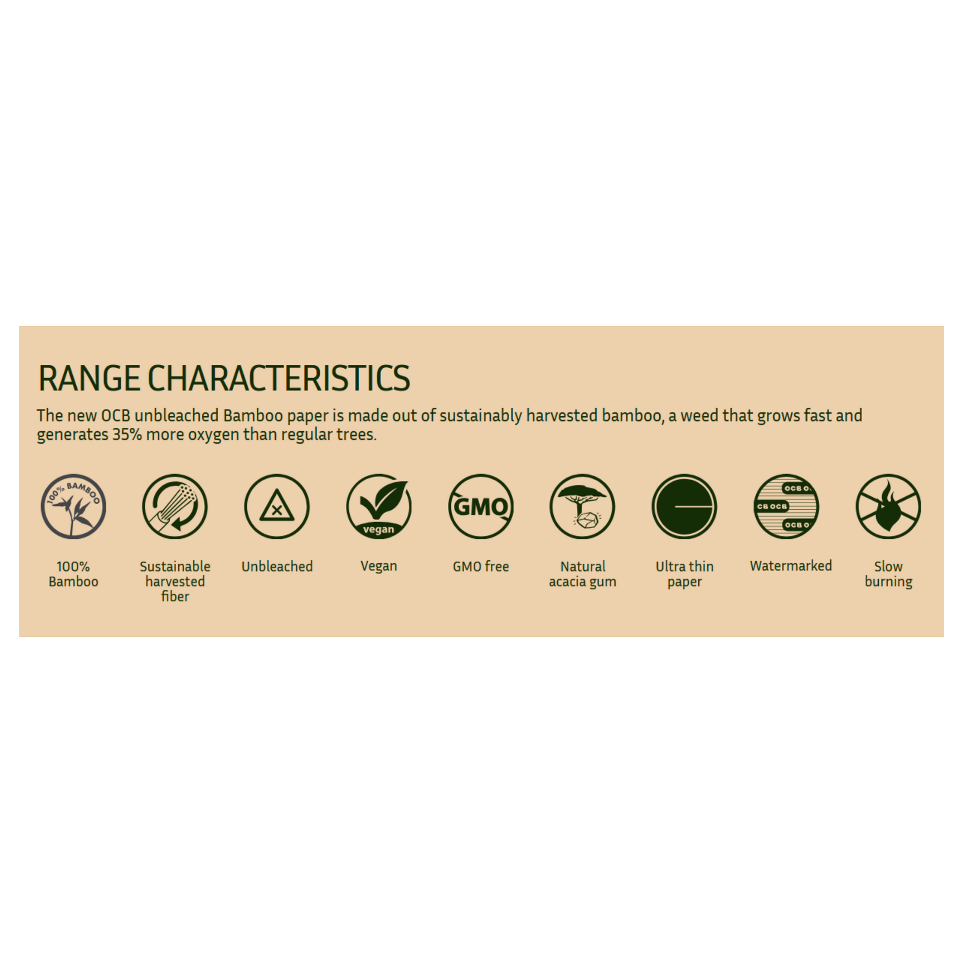 OCB Bamboo Slim Rolling Papers with Filters