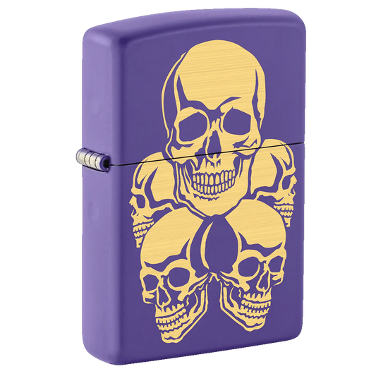 Purple Skulls Zippo