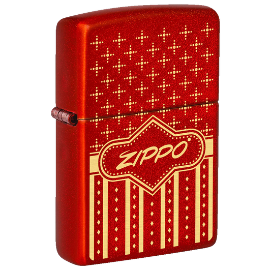 Red Elegant Festive Zippo