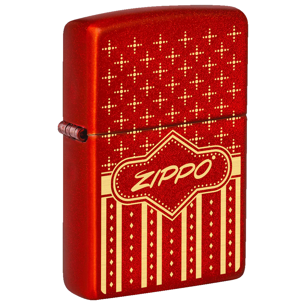 Red Elegant Festive Zippo