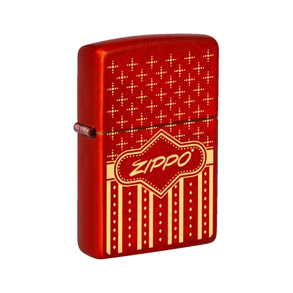 Red Elegant Festive Zippo