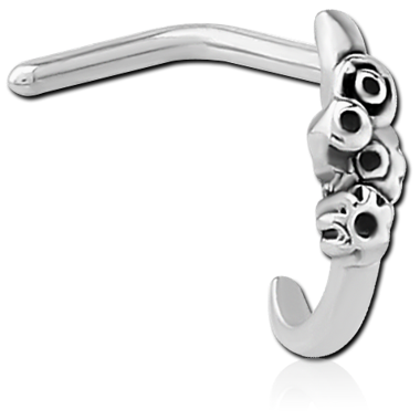 90˚ Wrap Around Nose Stud in Surgical Stainless Steel