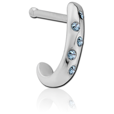 Curved  Wrap Around Nose Bone in Surgical Stainless Steel