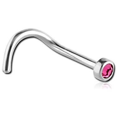 Curved Nose Stud in Surgical Stainless Steel