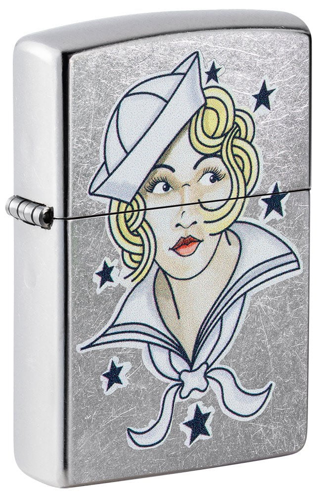 Sailor Girl Tattoo Zippo