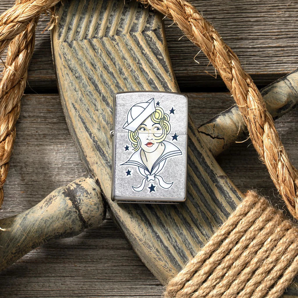 Sailor Girl Tattoo Zippo