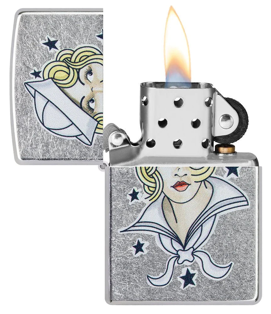 Sailor Girl Tattoo Zippo