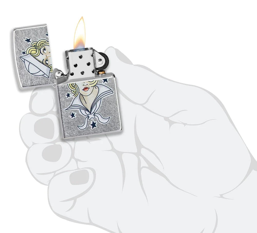 Sailor Girl Tattoo Zippo