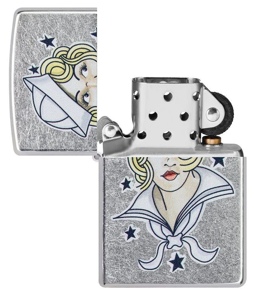Sailor Girl Tattoo Zippo