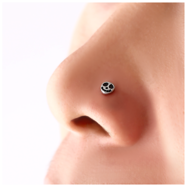 Straight Nose Stud in Surgical Stainless Steel