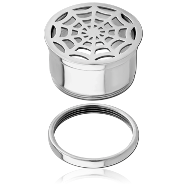 Cobwebs Threaded Tunnels in Surgical Stainless Steel