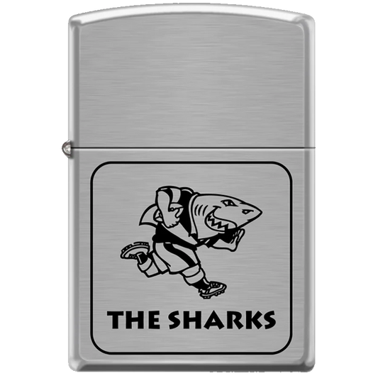 Sharks Brushed Chrome Zippo
