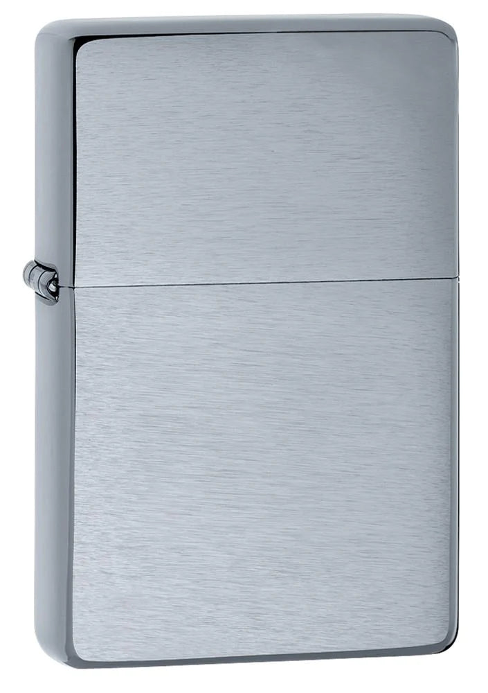Vintage Brush Finish Chrome without Slash Zippo