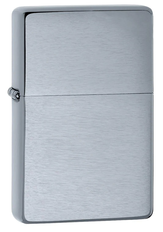 Vintage Brush Finish Chrome without Slash Zippo