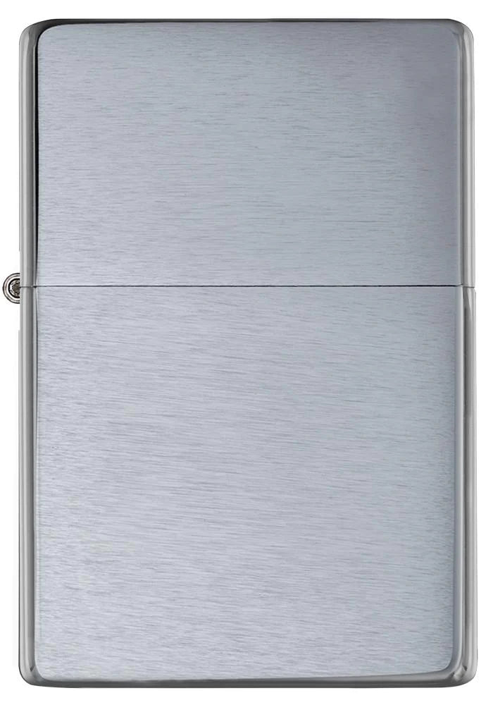 Vintage Brush Finish Chrome without Slash Zippo