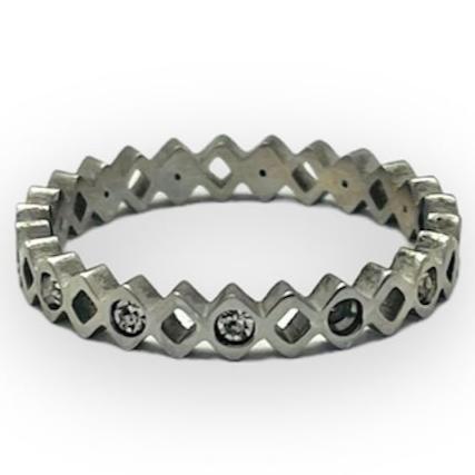 Squared Crystal Ring