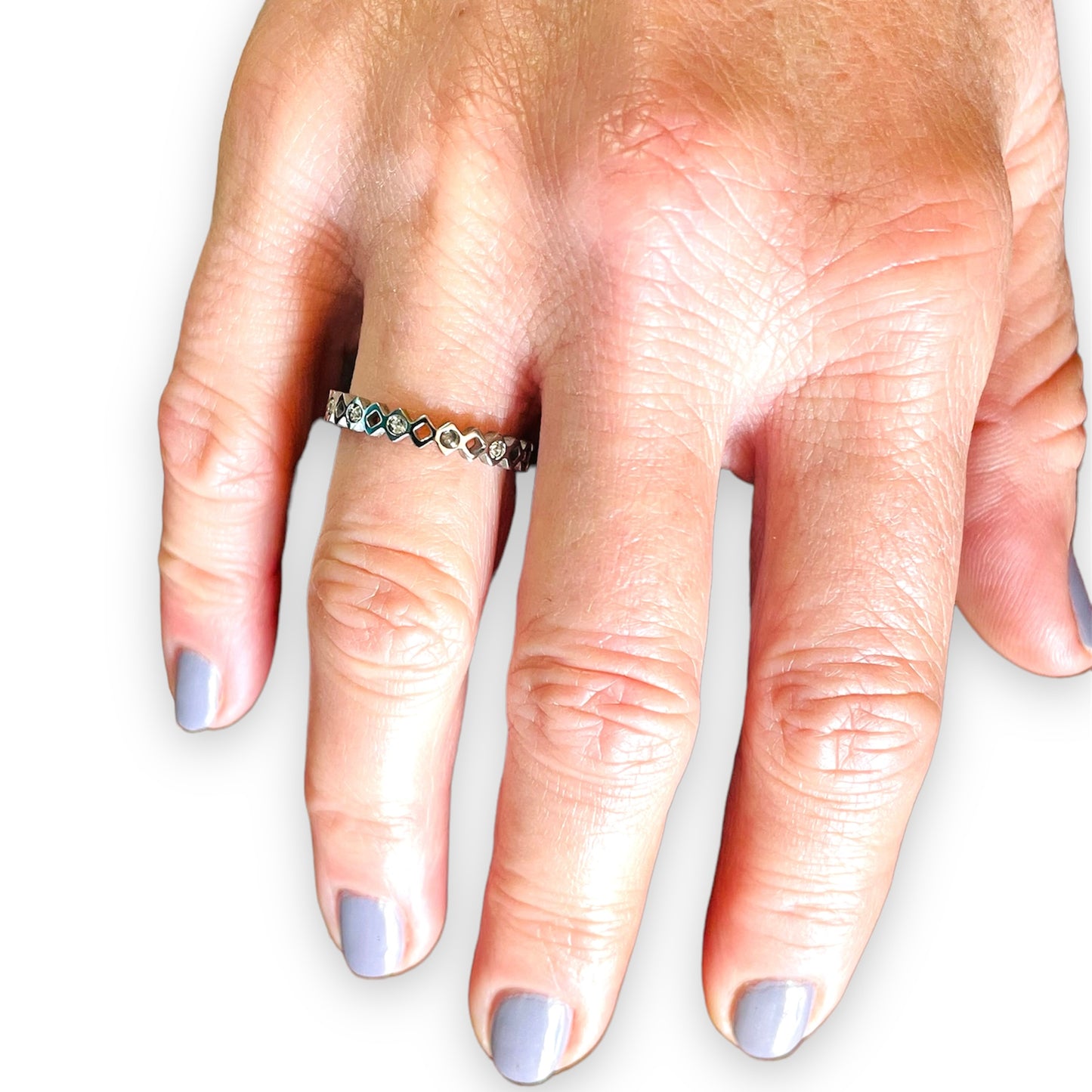 Squared Crystal Ring