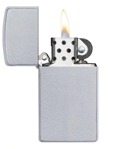 Satin Chrome Slim Zippo