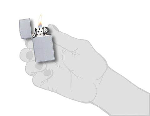 Satin Chrome Slim Zippo