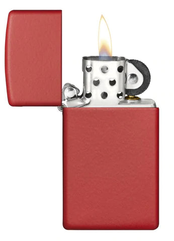 Slim Red Matte Zippo